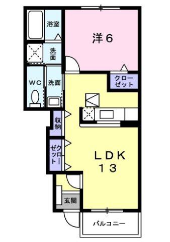 プリムロ－ズＡ棟の間取り
