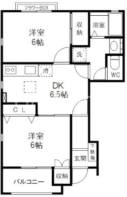 Life館ボナール　Bの間取り