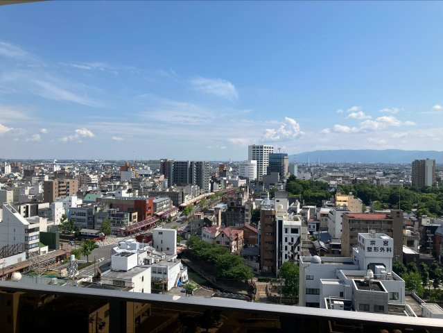 プレサンスロジェ大垣駅前の展望|15階部分につき眺望良好です。
