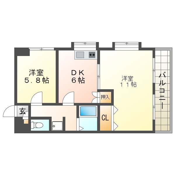 マリンクレール野田の間取り