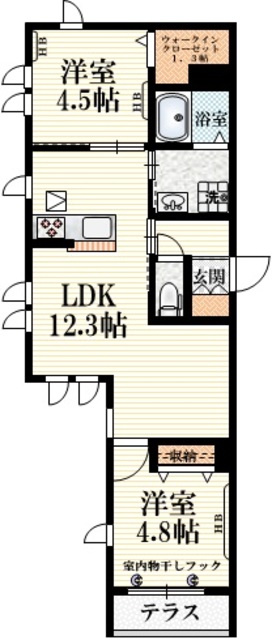 パーシモン阿佐谷の間取り|★2面採光★　★角部屋★