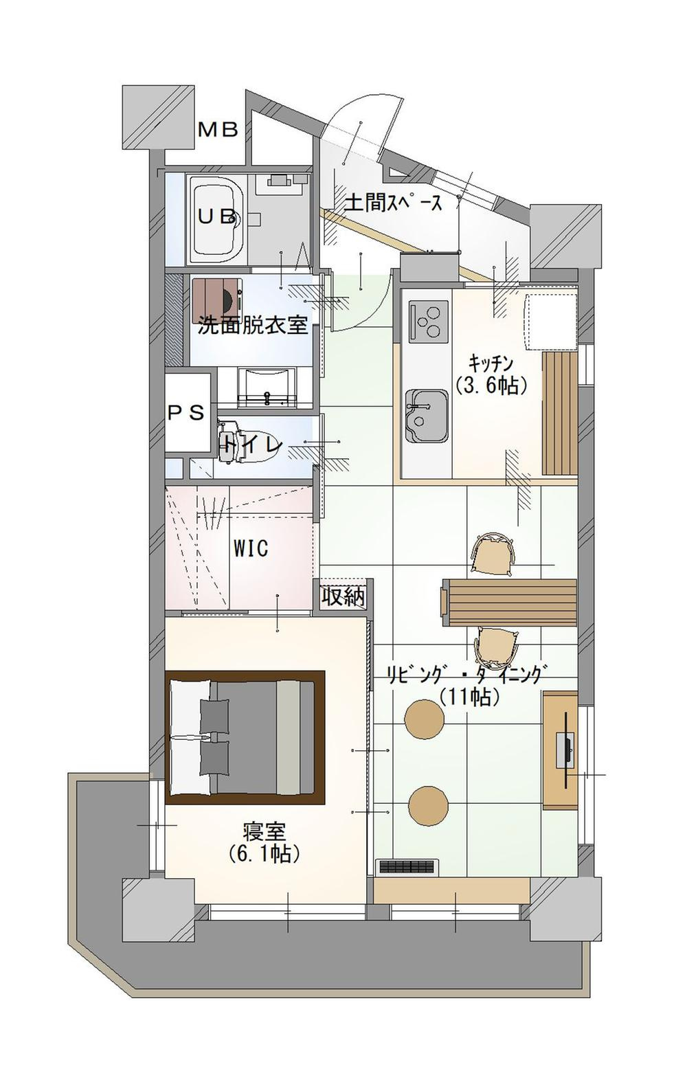 小山市駅東通り1丁目　中古マンション　SSKグリーンパーク　10階の間取り