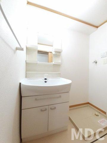 板野郡松茂町笹木野字八山開拓のアパートの洗面所