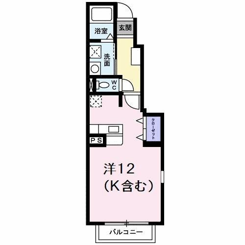板野郡松茂町笹木野字八山開拓のアパートの間取り
