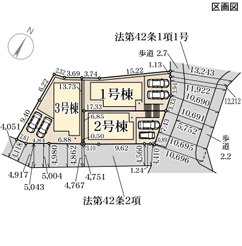 リーブルガーデン奈良市三碓1丁目の区画図