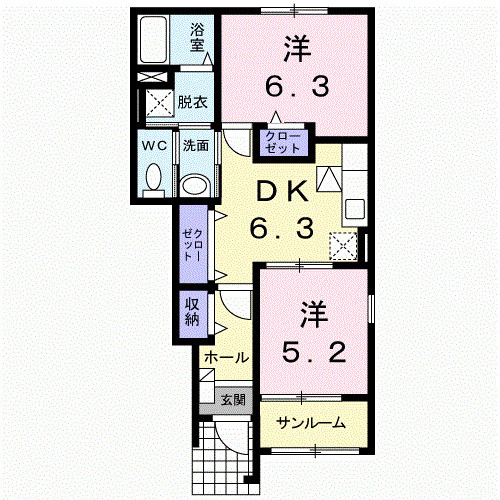カ－サ・アバンツァ－ト　３号館の間取り