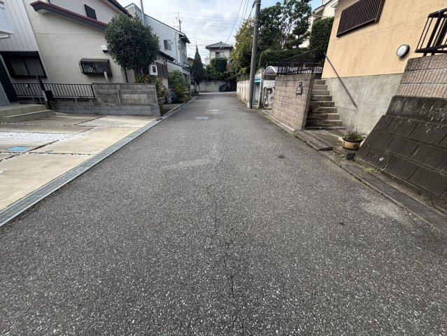 野田市木野崎　土地の前面道路含む現地写真