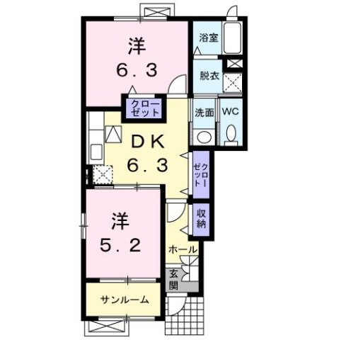 スカイスクレ－パ－　Ⅲの間取り