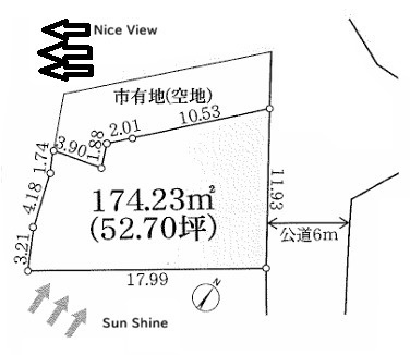 ハイランド3丁目　建築条件無　売地の画像