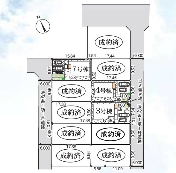 ■BESTie美邸100選■センター北駅　土地165.93㎡♪建物100.19㎡×前面道路6m以上の区画図