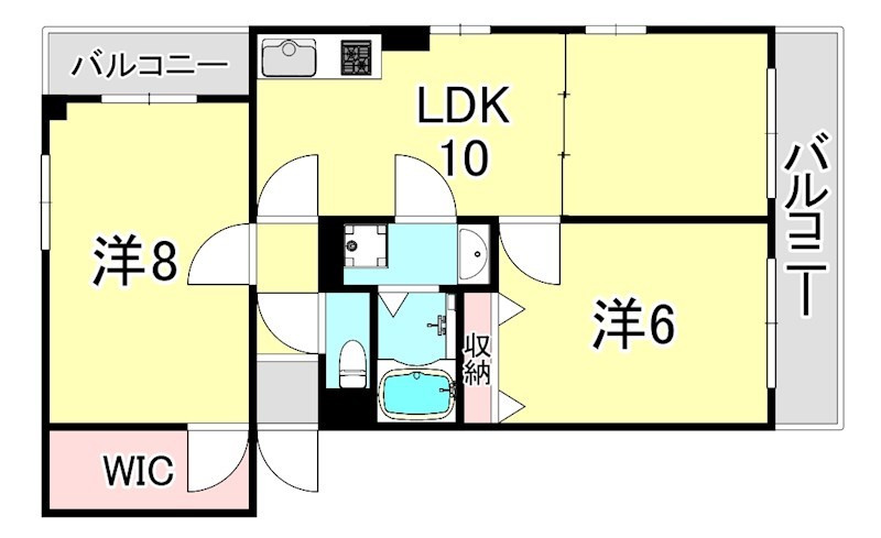 アルテシアン夙川の間取り