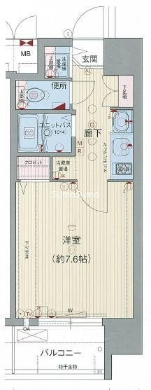 プレサンス上町台東平の間取り
