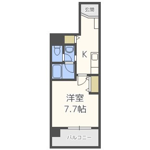 リアンジェ難波の間取り