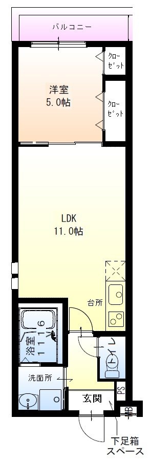 フジパレス須磨鷹取Ⅴ番館の間取り