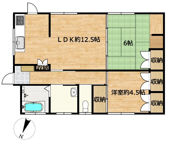 都城市山田町中霧島の中古一戸建の間取り