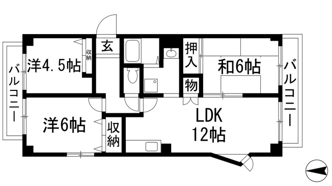 【間取り】 | アクティハイツ宝塚