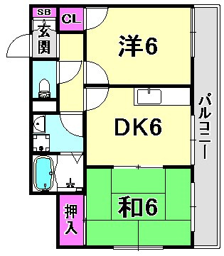 ハピネス浦風Ⅰの間取り