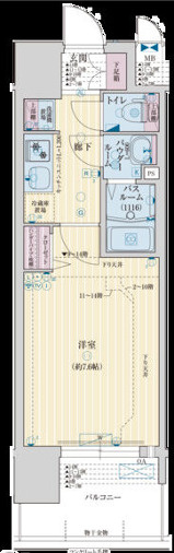 レシオス難波の間取り