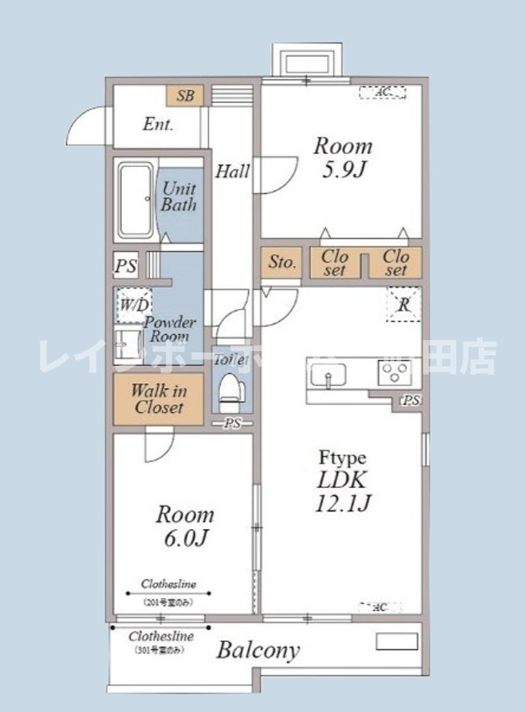 リブリ・フェリス鹿島※初期費用分割後払いサービス利用可能物件の間取り