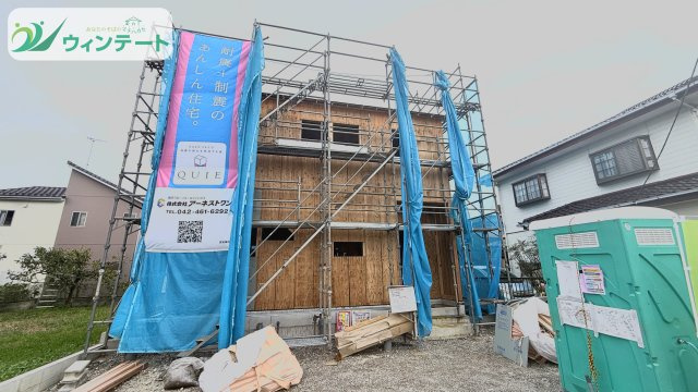 牛久市岡見町第5　新築戸建の外観|現在建築中です！お近くの同仕様内観の物件も見れますのでお気軽にお問い合わせください！