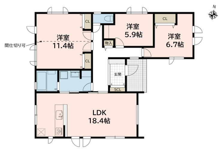 豊科高家　建売住宅の間取り