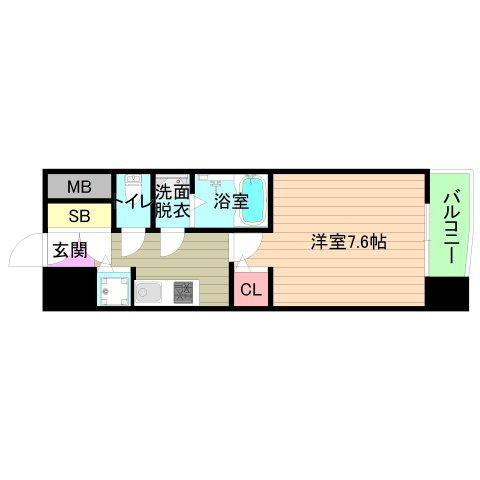 大阪市都島区中野町１丁目の賃貸マンションの間取り