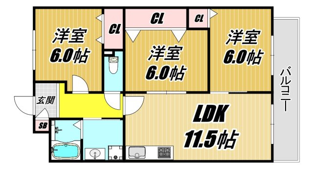 FORUMレジデンス東園田の間取り