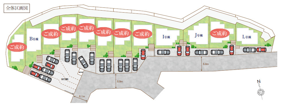 柏市大室の区画図