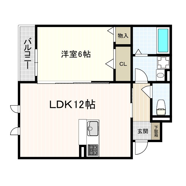 三鷹市新川６丁目のアパートの間取り