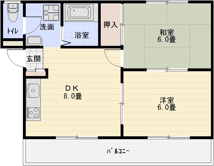 柏原市法善寺４丁目の賃貸マンションの間取り|フェアモント