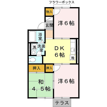 パールハイツⅡの間取り