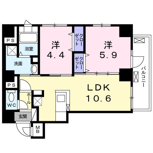 ローヤルマンションの間取り