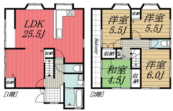 【間取り】 | 青葉台6丁目貸家/15-10