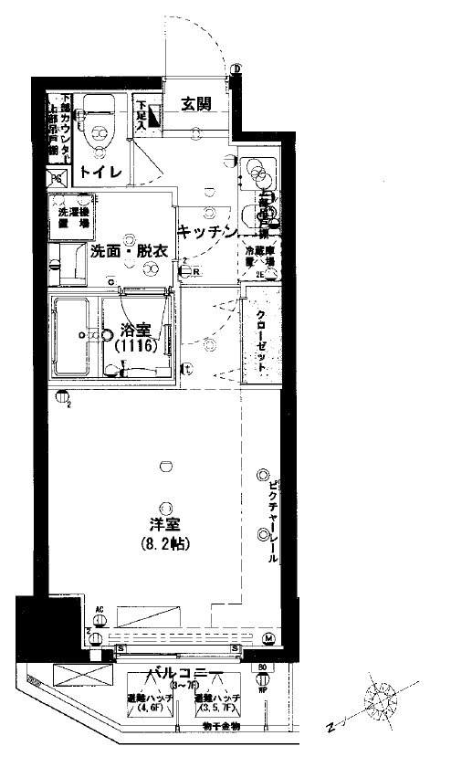 ハーモニーレジデンス東京イーストゲートの間取り