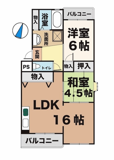 パルシティ伊川谷の間取り