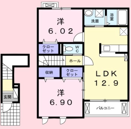 シェ　ソワ・ツーの間取り