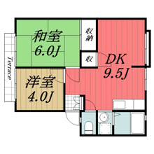 【間取り】 | ヴィレッジ松本 A