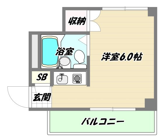 大阪市淀川区宮原１丁目の賃貸マンションの間取り