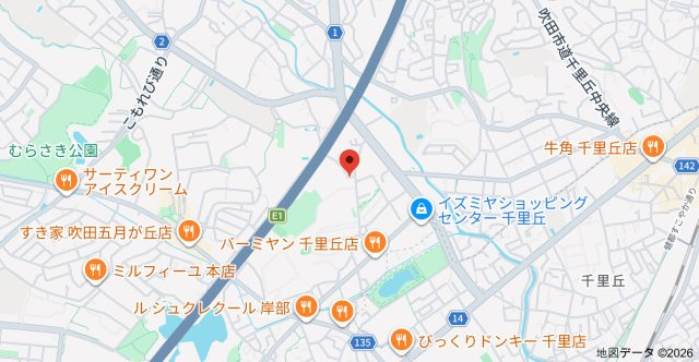 ヒルサイドテラス千里丘の地図