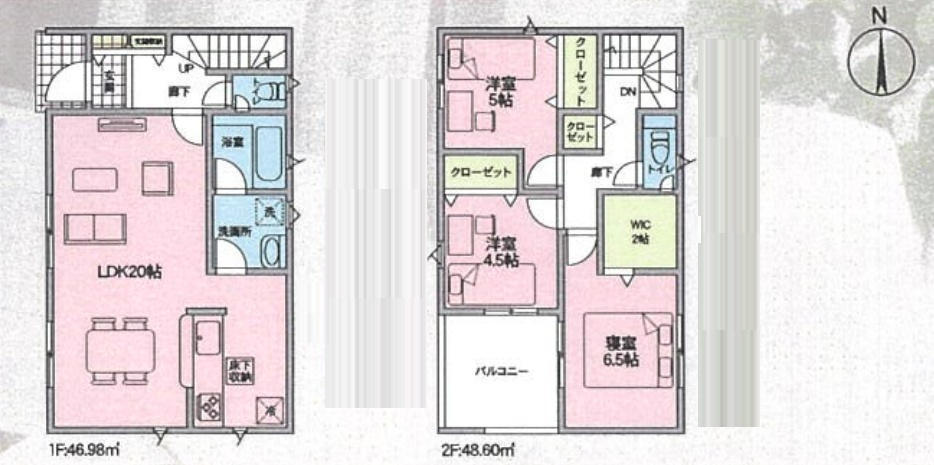 東大阪市玉串町西　第1期　新築一戸建ての間取り|1号地
