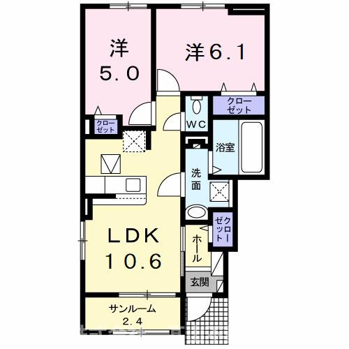 ボスカート　Ｋ．Ⅲの間取り