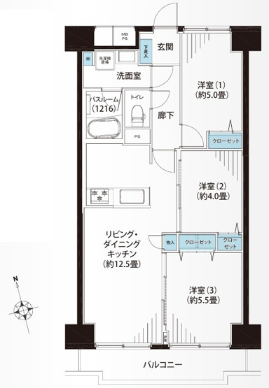 【間取り】 | 飯田橋第2パークファミリア