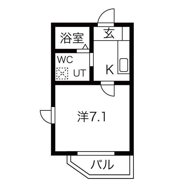 ボヌール北谷の間取り
