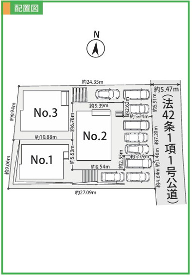【区画図】 | 藤沢市亀井野3期 新築戸建 全3棟