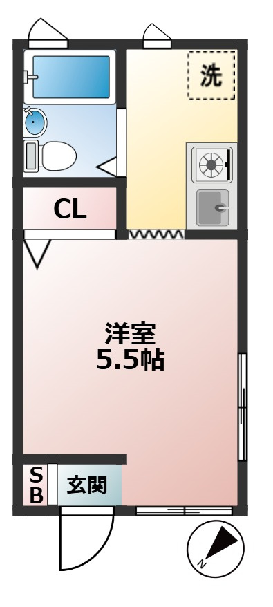 シルバースクエア　3方角部屋　ネット無料　礼金0の間取り