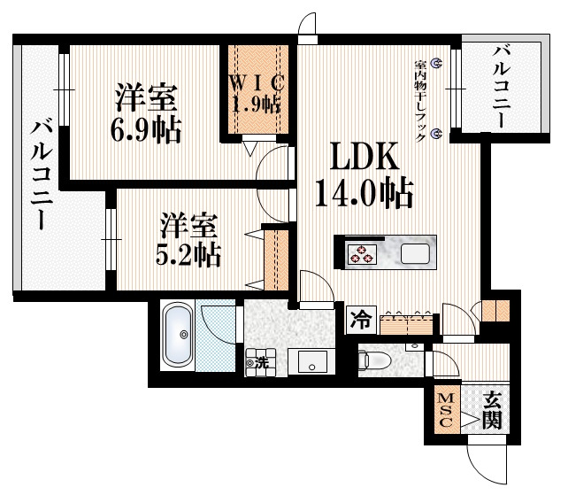 Ｃｈｅｖａｌ　ＨＡＭＡＤＡＹＡＭＡの間取り