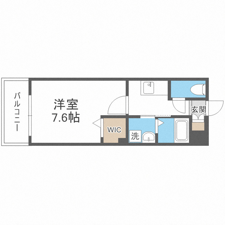 セオリー大阪ルチアの間取り