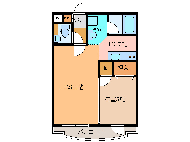 エクスプライス共栄の間取り