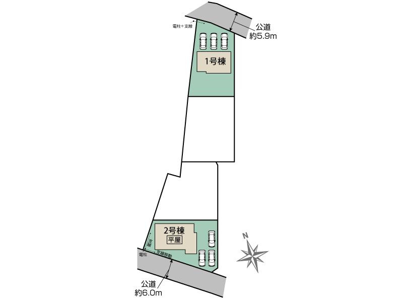 BLOOMING GARDEN　本庄市東台5丁目の区画図|図面と現況が異なる場合、現況を優先とします。【1号棟】