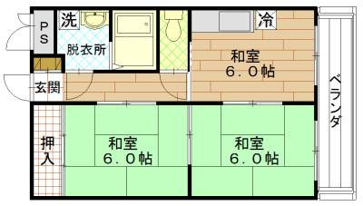 シャロム吉祥院の間取り|間取り図